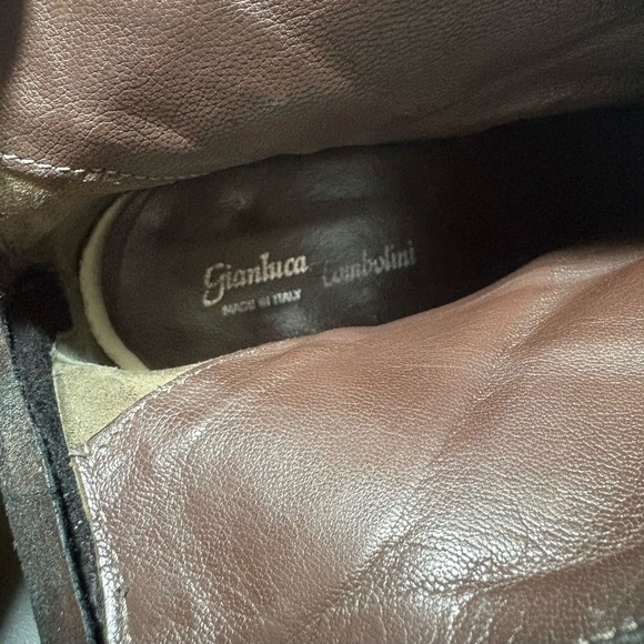 GIANLUCA TOMBOLINI Silver Metallic Leather Fringe Ankle Boots - Picture 8 of 9